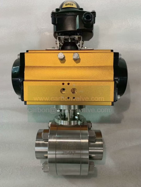 pneumatic duplex steel ball valve