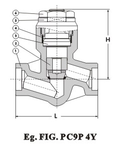ressure-seal Piston Check Valve 90Lb~2500Lb