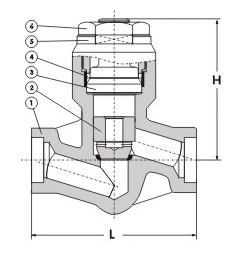 class 900~2500 pressure seal forged piston check valve